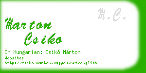 marton csiko business card